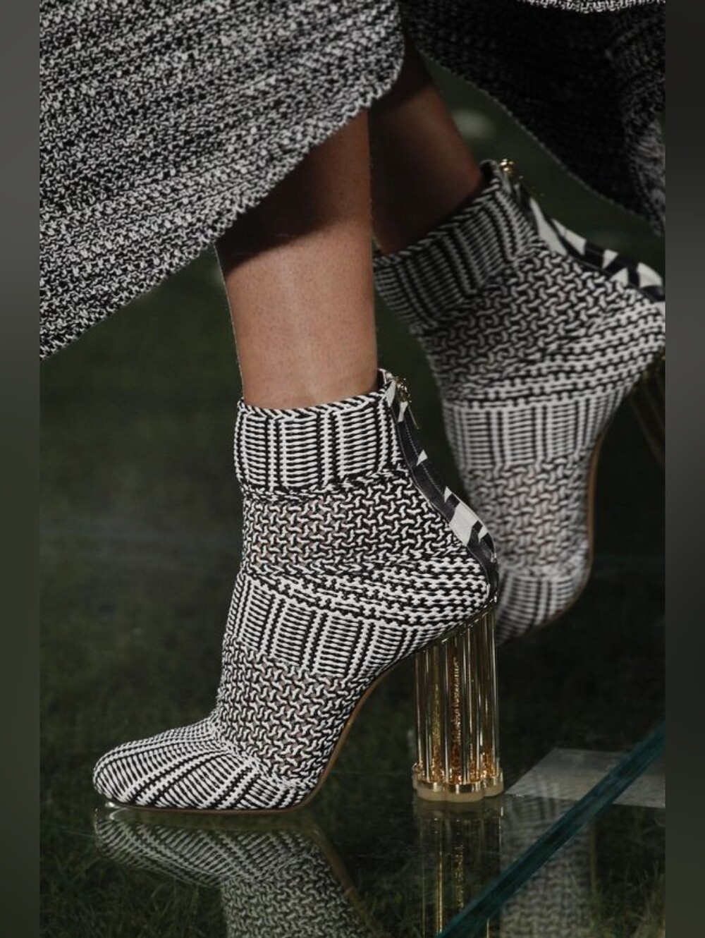 SALVATORE FERRAGAMO "Cerreto" Runaway Ankle WOVEN Boot 8 MSRP $2300